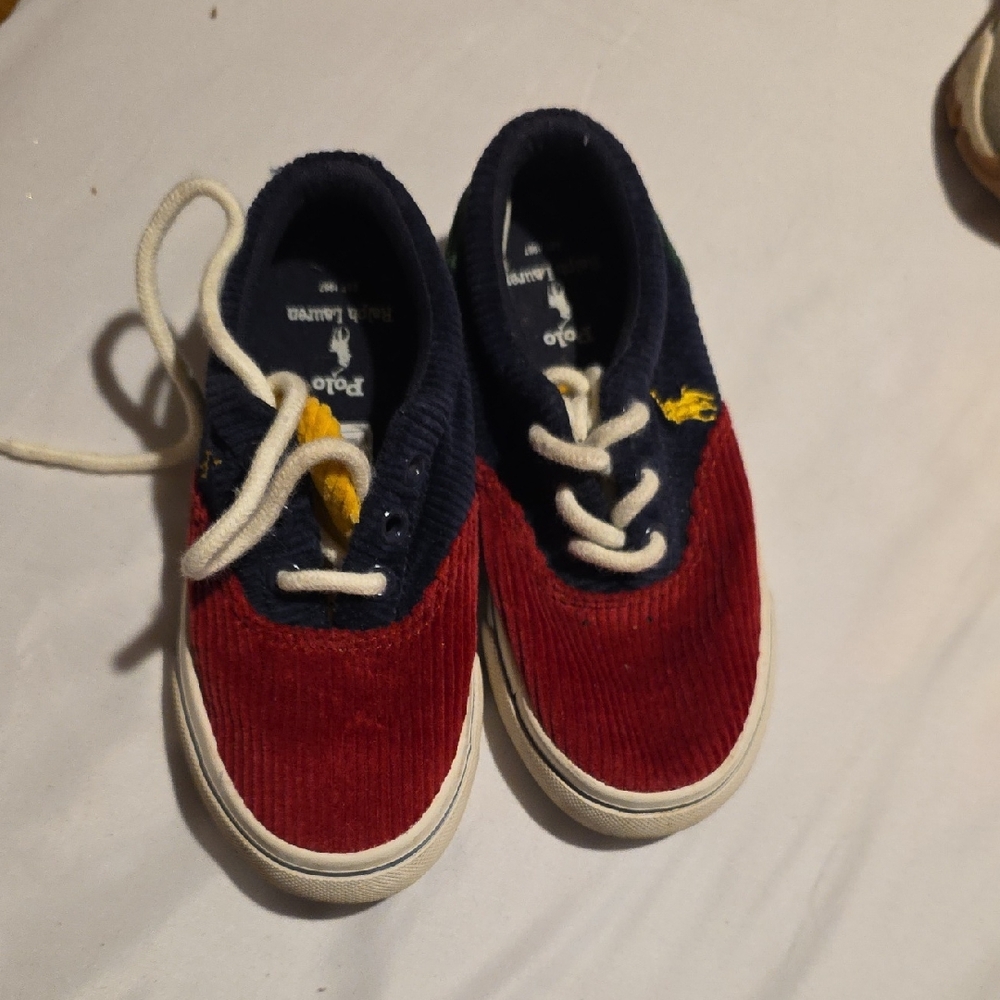 Polo by Ralph Lauren Red and Blue Sneakers Casual Comfort